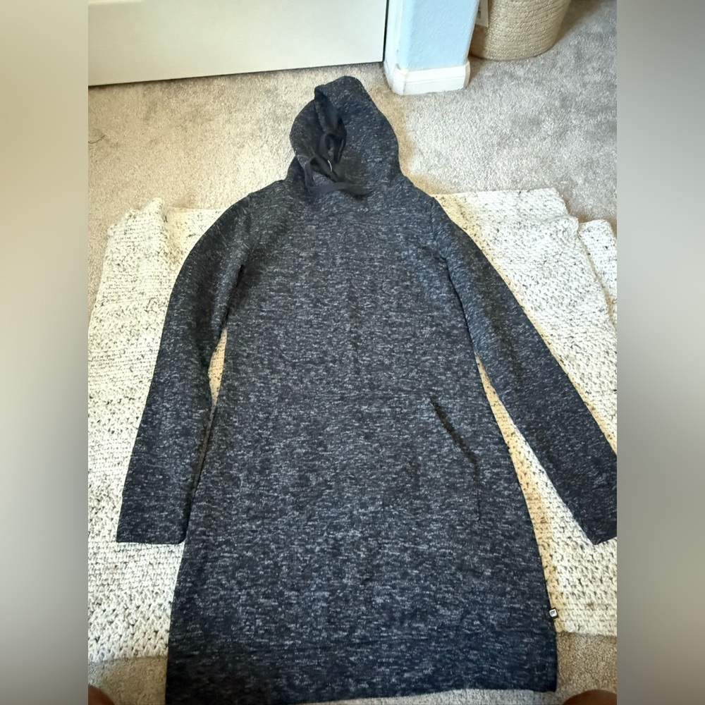 Fabletics Charcoal Knit Sweater Dress Hoodie
